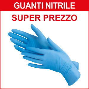 GUANTI IN NITRILE RESISTENTI CONFEZIONE DA 100 PZ