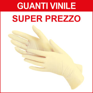 GUANTI IN VINILE SENZA POLVERE CONFEZIONE DA 100 PZ