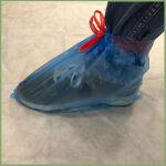 COPRISCARPE IN PVC BLU CON LACCI TAGLIA UNICA