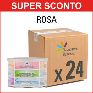 24 Barattoli Ceretta Classica "rosa" 400 ml